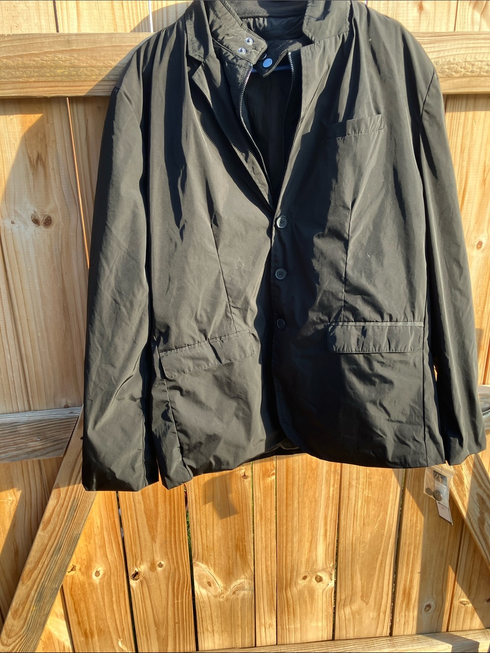 Kenneth Cole Black Lightweight Blazer Jacket